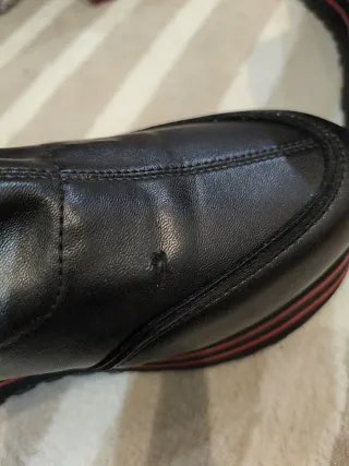 Botines mujer negros con detalles rojos talla 38