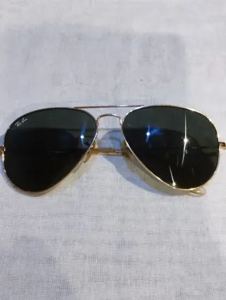 Gafas Ray-Ban Aviator Doradas Lente Verde