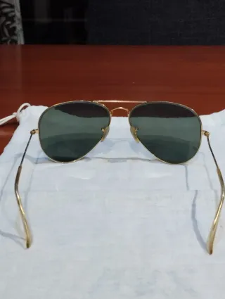 Gafas Ray-Ban Aviator Doradas Lente Verde