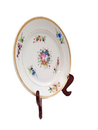 Antico Piatto Porcellana Vecchia Parigi XIX Secolo