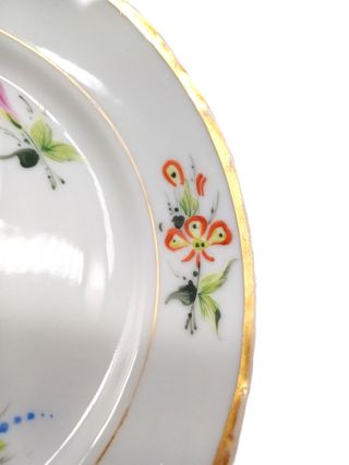 Antico Piatto Porcellana Vecchia Parigi XIX Secolo