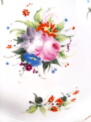 Antico Piatto Porcellana Vecchia Parigi XIX Secolo