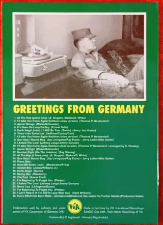 Elvis Presley Greetings from Germany