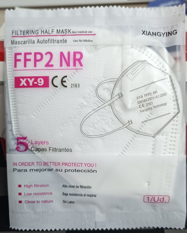Mascarillas FFP2 NR Xiangying (25 uds)