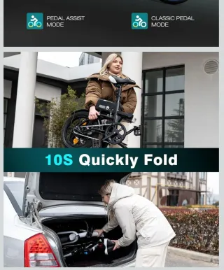 HITWAY Bicicleta Eléctrica Plegable