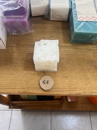 Vela de cera blanca pequeña