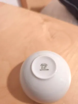 Juego Tazas Metal y Porcelana Checa