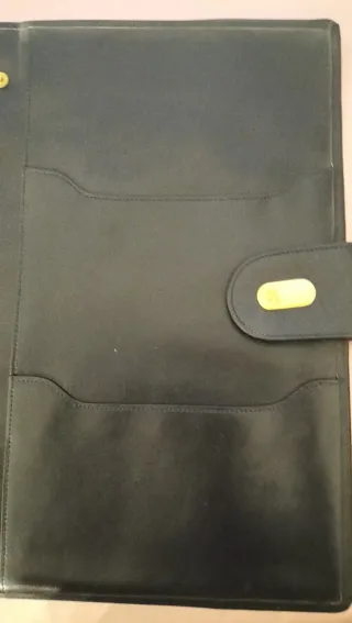 Cartella porta documenti in pelle nera