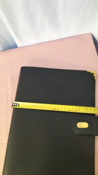 Cartella porta documenti in pelle nera