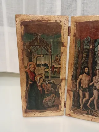 Tríptico religioso antiguo