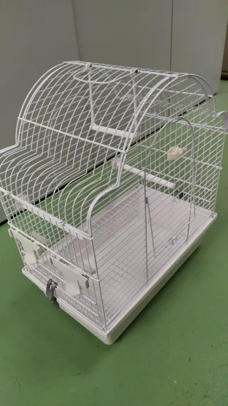Jaula para pájaros blanca