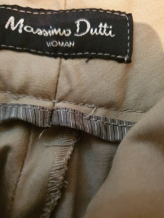 Pantalón vestir Massimo Dutti Mujer Beige