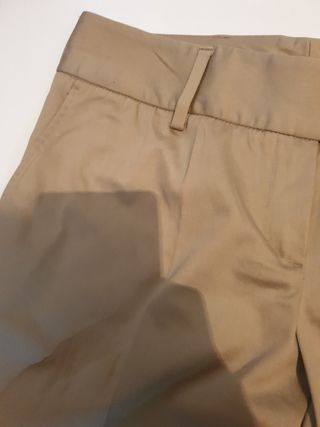 Pantalón vestir Massimo Dutti Mujer Beige