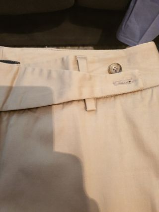 Pantalón vestir Massimo Dutti Mujer Beige