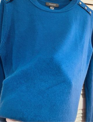 Jersey Sueter azul fino con botones Primark xs