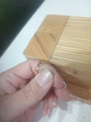 Anillo Plata y Oro con Piedras Rojas