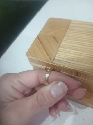 Anillo Plata y Oro con Piedras Rojas