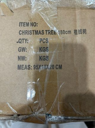 Árbol de Navidad Verde nevado , mide 1,80cm