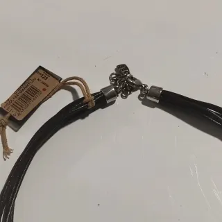 Collar Uno de 50 marrón y Plateado