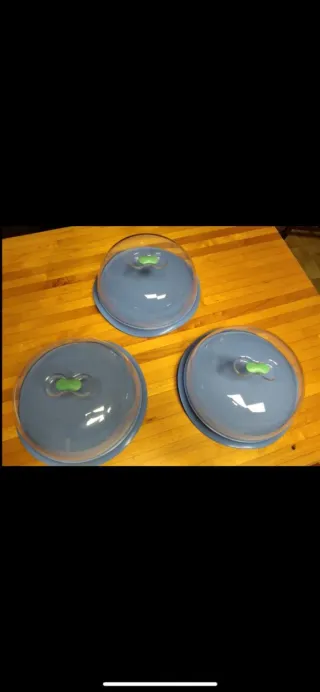 Set 3 Contenitori Blu Trasparente