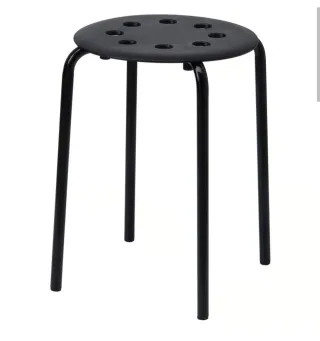 Taburete Marius IKEA Negro