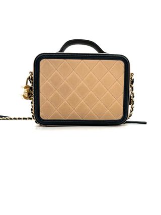 Bolso Chanel Vanity Case Beige y Negro