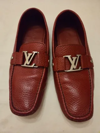 Mocasines Louis Vuitton Rojos Piel