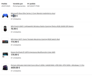 torre corsair placa base msi i9 ultra grafica 5090