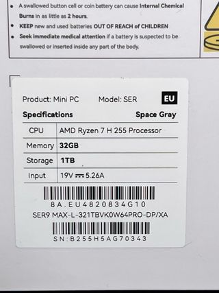 Mini PC Beelink SER9 MAX 1TB+32GB • NUEVO