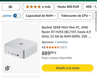 Mini PC Beelink SER9 MAX 1TB+32GB • NUEVO