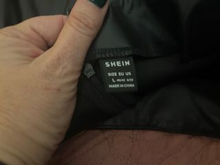 Falda efecto piel Shein negra