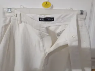 Pantalón ancho Zara blanco