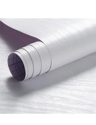 Vinilo blanco efecto madera
