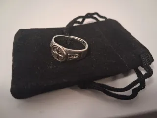 Anillo Plata ajustable Diseño Brújula