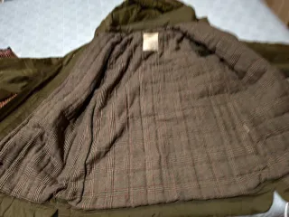 Parka mujer verde y marrón