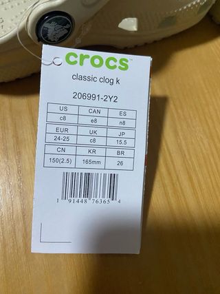 Crocs Beige Talla 24/25