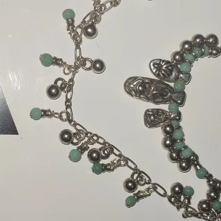 Collar Uno de 50 Plateado y azul