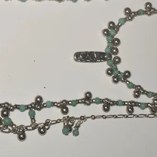 Collar Uno de 50 Plateado y azul