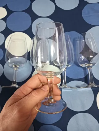 5 Calici di vino in cristallo