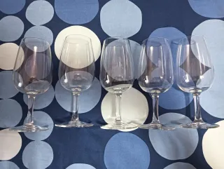 5 Calici di vino in cristallo