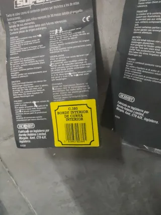 Scalextric lote 2 blister curva r1 interior