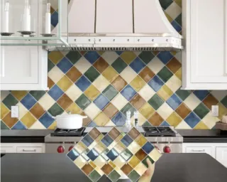 Vinilo decorativo pared rombos