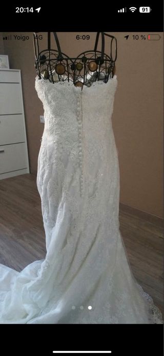 Vestido de Novia Blanco Encaje Sirena