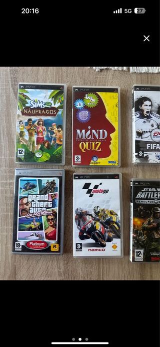 Juegos PSP: Sims 2, Mind Quiz, MotoGP, GTA