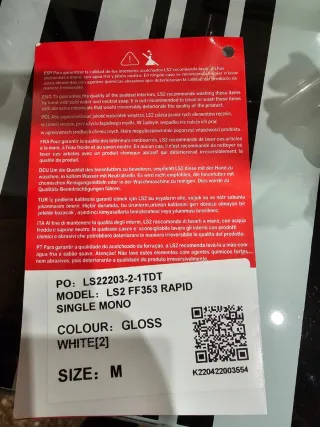 Casco Moto LS2 Blanco