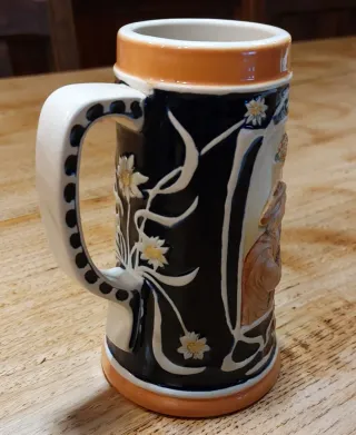 3 boccali da birra in ceramica vintage