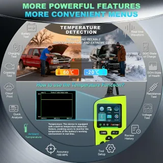 Comprobador Batería BT90 PRO 6V/12V/24V