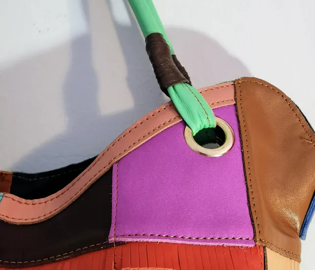 Borsa MCM Multicolor Patchwork in Pelle