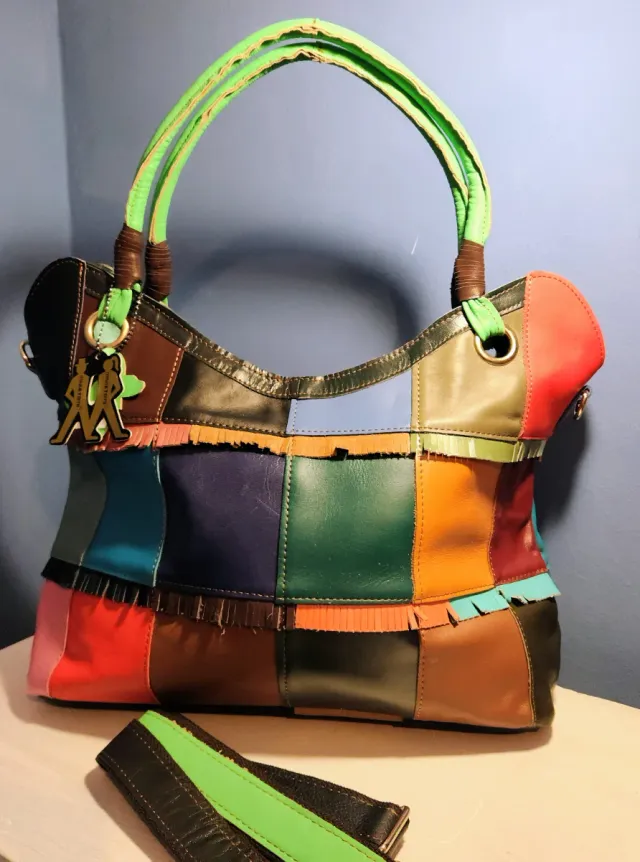Borsa MCM Multicolor Patchwork in Pelle