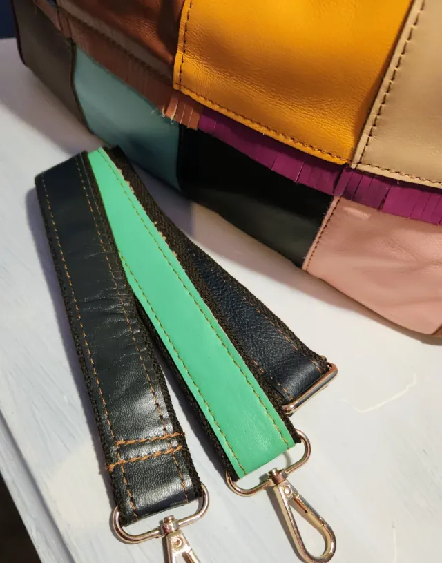 Borsa MCM Multicolor Patchwork in Pelle